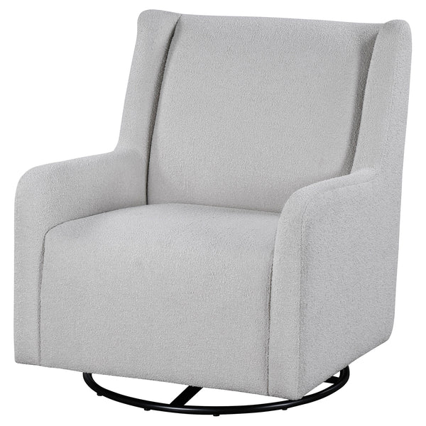 Coaster Serra Boucle Upholstered Swivel Glider Dove Grey