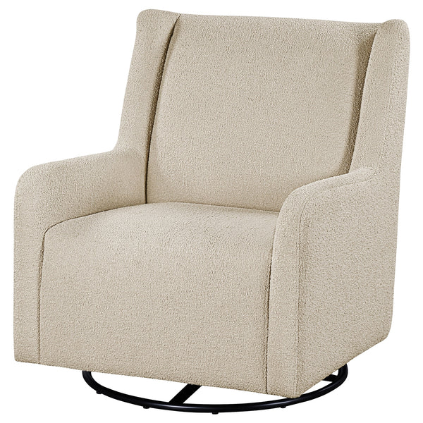 Coaster Serra Boucle Upholstered Swivel Glider Sandy Beige