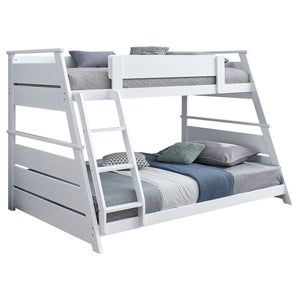 Coaster Holden Wood Veneer Twin Over Full Bunk Bed White