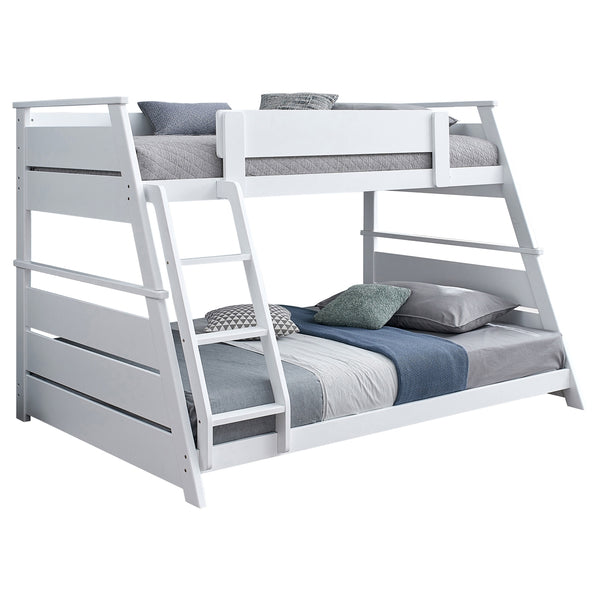 Coaster Holden Wood Veneer Twin Over Full Bunk Bed White