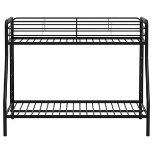 Coaster Carson Metal Twin Over Full Bunk Bed Glossy Black