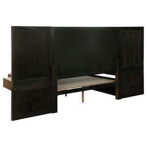 Coaster Terrace California King Wall Panel Storage Bed Ash Brown