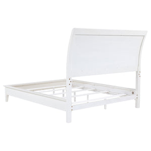 Coaster Bexhill 56-Inch Upholstered California King Panel Bed White