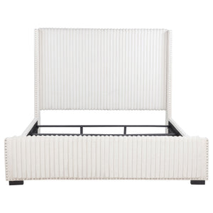Coaster Natasha 65-Inch Upholstered California King Bed Cream