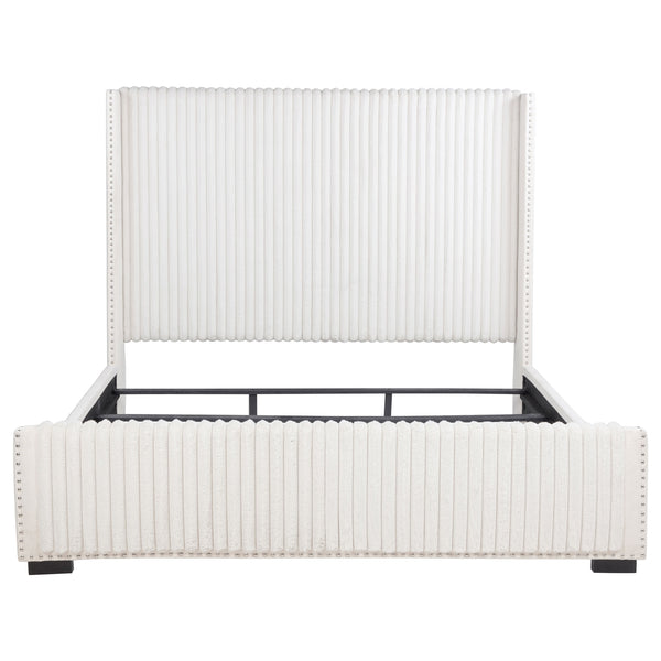 Coaster Natasha 65-Inch Upholstered California King Bed Cream