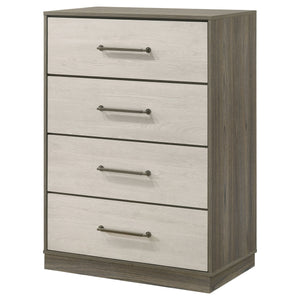 Coaster Fenwick 4-Drawer Chest Of Drawers Grey Oak