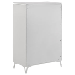 Coaster Cassia 5-Drawer Bedroom Chest Of Drawers White High Gloss