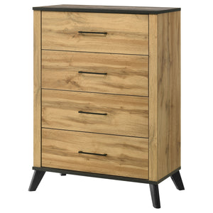 Coaster Kaywood 4-Drawer Bedroom Chest Of Drawers Natural Pine