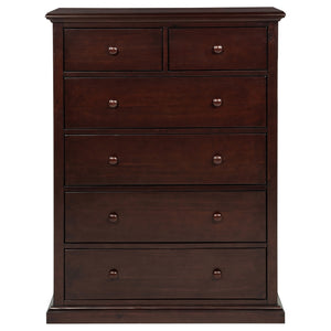 Coaster Sumerlin 6-Drawer Bedroom Chest Of Drawers Cappuccino