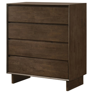 Coaster Glenwood 4-Drawer Chest Of Drawers Warm Brown
