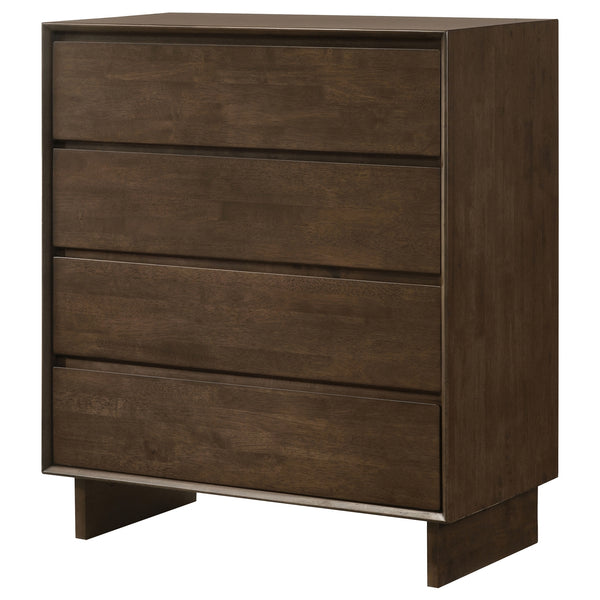Coaster Glenwood 4-Drawer Chest Of Drawers Warm Brown