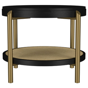 Coaster Arini 2-Piece Round Coffee & End Table Set Black