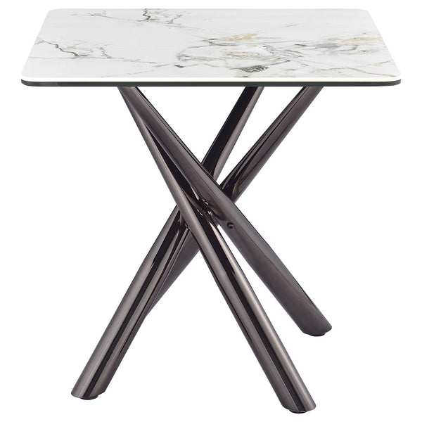 Coaster Carvell 3-Piece Square Coffee & End Table Set Mirage White