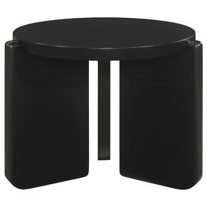 Coaster Cordova 2-Piece Solid Wood Coffee & End Table Set Black