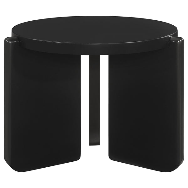 Coaster Cordova 2-Piece Solid Wood Coffee & End Table Set Black