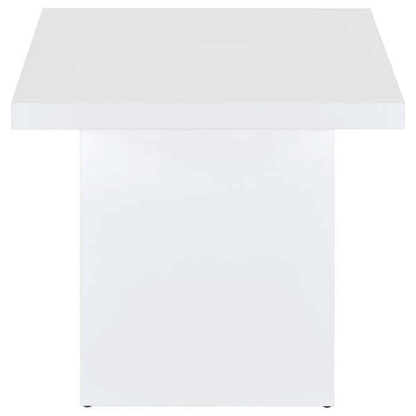 Coaster Devar 2-Piece Square Coffee End Table Set White High Gloss