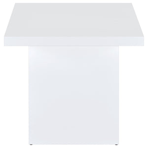 Coaster Devar 3-Piece Square Coffee End Table Set White High Gloss