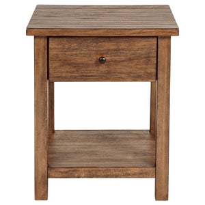 Coaster Payne 3-Piece Coffee & 1-Drawer End Table Set Brown