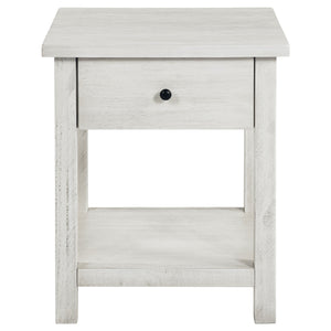 Coaster Payne 3-Piece Coffee & 1-Drawer End Table Set White