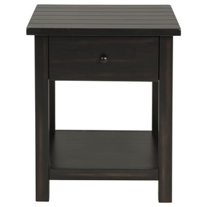 Coaster Payne 2-Piece Coffee & 1-Drawer End Table Set Java