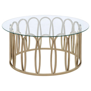 Coaster Monett 2-Piece Coffee & End Table Set Chocolate Chrome