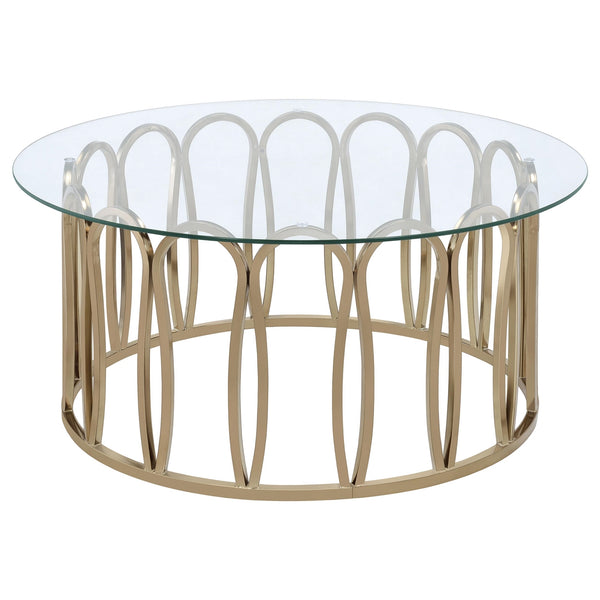 Coaster Monett 2-Piece Coffee & End Table Set Chocolate Chrome