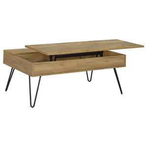 Coaster Fanning 2-Piece Lift Top Coffee & End Table Set Golden Oak