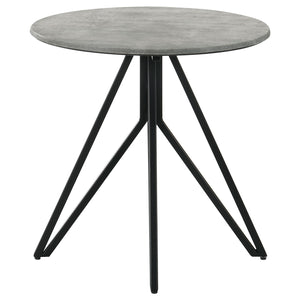 Coaster Hadi 2-Piece Round Smarttop Coffee & End Table Set Cement