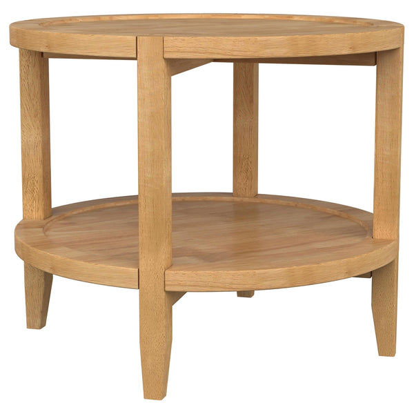 Coaster Camillo 3-Piece Round Coffee & End Table Set Maple