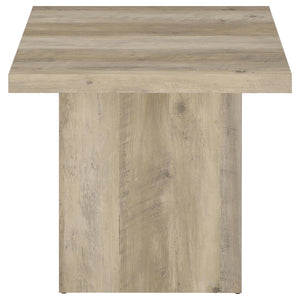 Coaster Devar 3-Piece Square Coffee End Table Set Distressed Pine