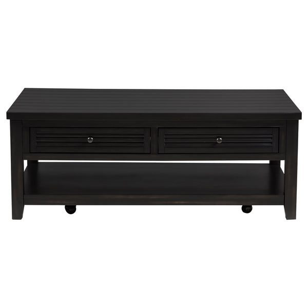 Coaster Concord 2-Drawer Rectangular Coffee Table Distressed Java