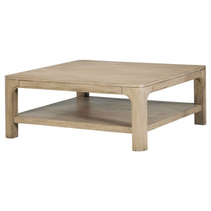 Coaster Solano Square Wood Cocktail Coffee Table Weathered Mango
