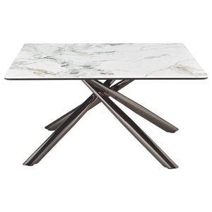 Coaster Carvell Square Sintered Stone Top Coffee Table Mirage White