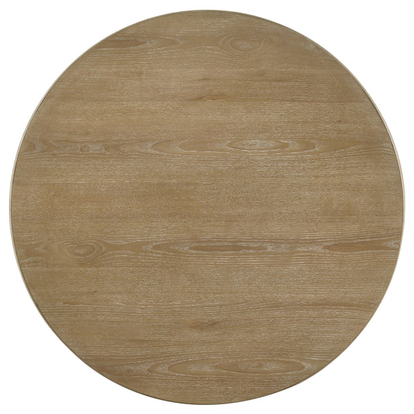 Coaster Adina 36-Inch Round Wood Coffee Table Distressed Light Brown