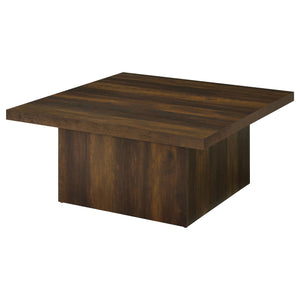 Coaster Devar Square Engineered Wood Cocktail Coffee Table Dark Pine