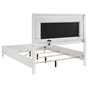 Coaster Cassia 5-Piece Queen LED Bedroom Set White High Gloss