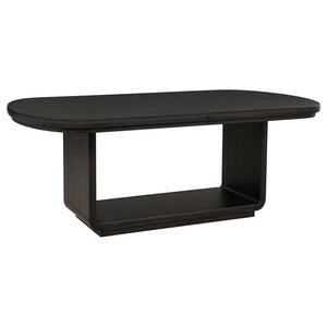 Coaster Leandro 78-Inch Extension Dining Room Table Burnished Black