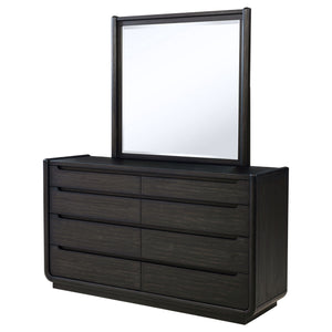 Coaster Leandro 8-Drawer Bedroom Dresser With Mirror Burnished Black