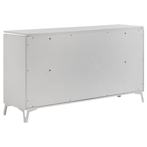 Coaster Cassia 6-Drawer Bedroom Dresser Cabinet White High Gloss