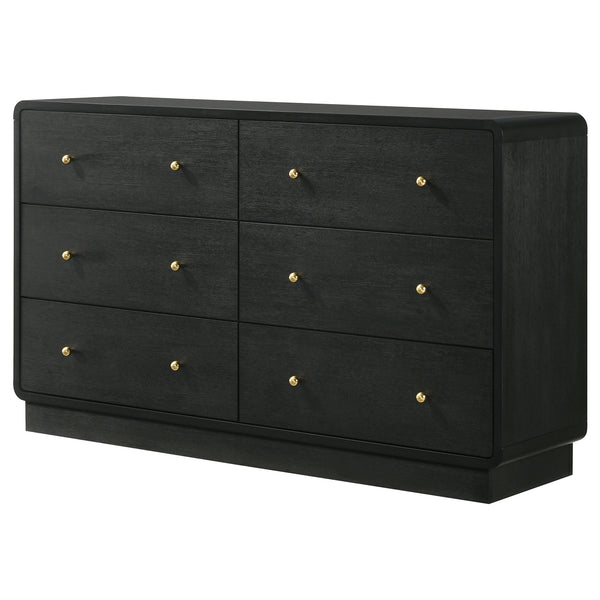 Coaster Cavelle 6-Drawer Dresser Cabinet Black