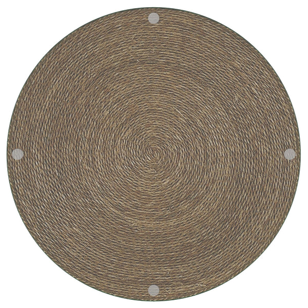 Coaster Halden Round Woven Seagrass Accent Side Table Light Brown