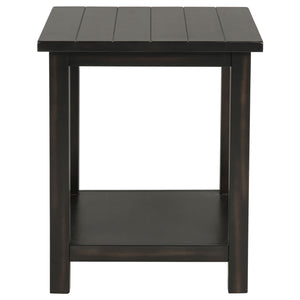 Coaster Payne Wood End Table With Shelf Distressed Java