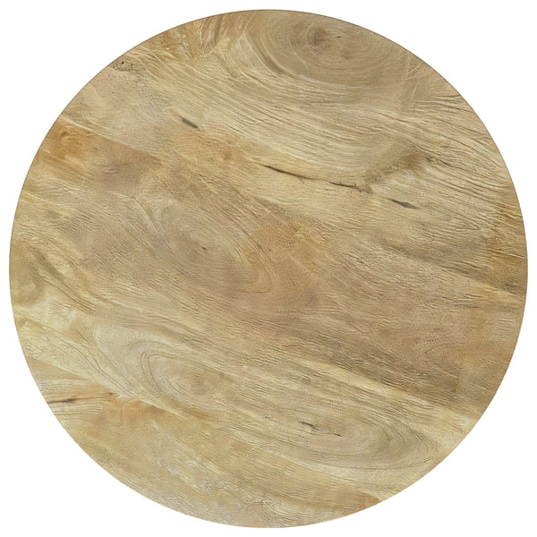 Coaster Touhy Round Solid Wood End Side Table Natural Mango