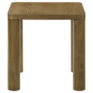 Coaster Castlewood Engineered Wood Accent Side End Table Brown Oak