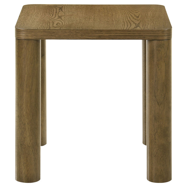 Coaster Castlewood Engineered Wood Accent Side End Table Brown Oak
