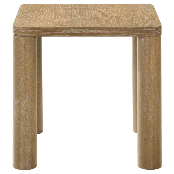 Coaster Castlewood Engineered Wood Accent Side End Table Washed Oak
