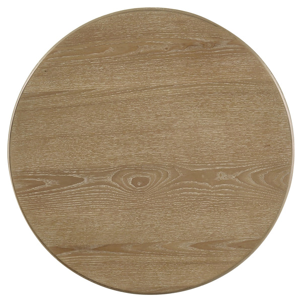 Coaster Adina Round Wood Side End Table Distressed Light Brown