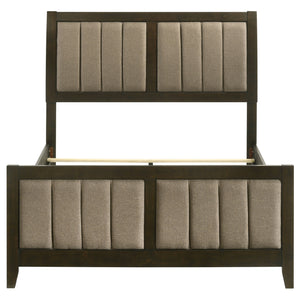 Coaster Wilkes 51-Inch Upholstered Full Bed Dark Cocoa