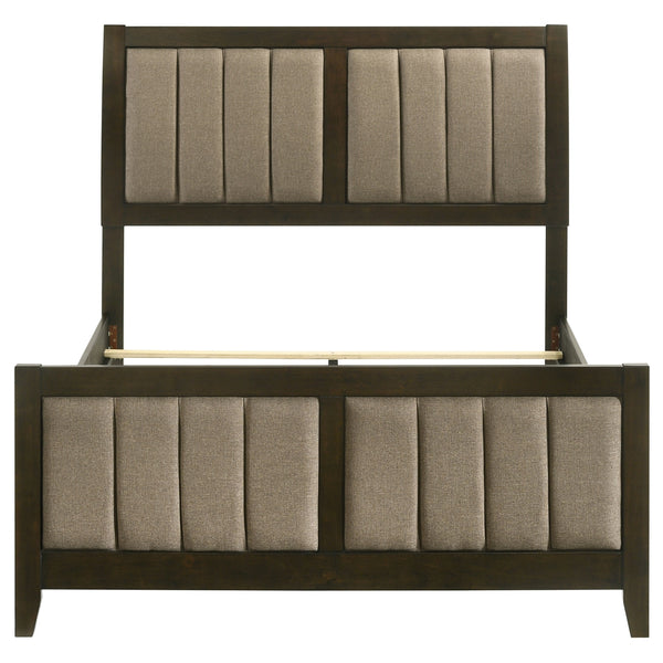 Coaster Wilkes 51-Inch Upholstered Full Bed Dark Cocoa
