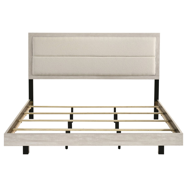 Coaster Trenton 54-Inch Wood King Panel Bed Rustic Cream